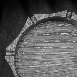 Custom Handmade Damascus Ashtray Heavy Duty Steel Smoking Ashtray with Artistic Pattern Luxury <b>Tabletop</b> Decor Gift Item - Product Image 5