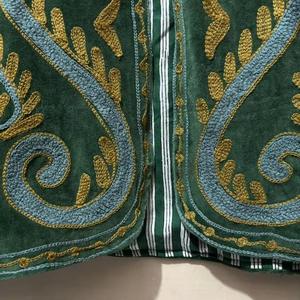Embroidered Cotton <b>Velvet</b> Autumn/Winter Festival <b>Jacket</b> <b>Women</b> Handmade Traditional Suzani Boho Short Reversible Coat - Product Image 5