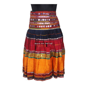 Indian Handmade Ethnic Tribal Kutchi Bohemian Vintage Hand Embroidery Banjara Skirts Indian Women Plus Size Womens Skirts - Product Image 1