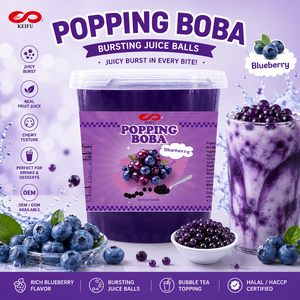 Boba de Arándanos de Marca Privada 3.2kg, Ingredientes para Té de Burbujas, OEM ODM, Fábrica de Taiwán, HALAL, HACCP, ISO 22000, KEIFU - Product Image 6
