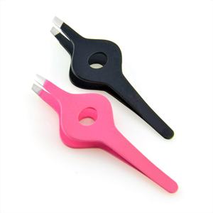 Juego de Pinzas para Cejas de Acero Inoxidable de 8.5 cm con Puntas Inclinadas y Rectas en Color Rojo y Negro, y con Punta Puntiaguda en Color Rojo y Rosa - Product Image 6