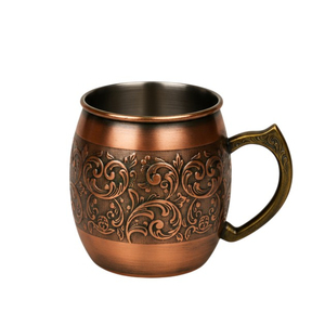 Tasses en cuivre écologiques avec logo personnalisable, fabriquées à la main, style classique, mug à bière Moscow Mule, cadeau d'affaires, prix compétitif - Product Image 3