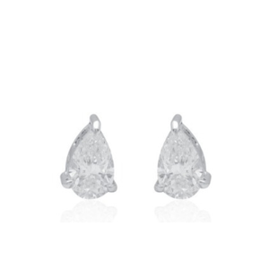 Pendientes de Oro con Diamantes Naturales para Mujer, Corte Brillante Redondo, Elegantes para Bodas, Aniversarios, Fiestas, Regalo de Joyería - Product Image 1