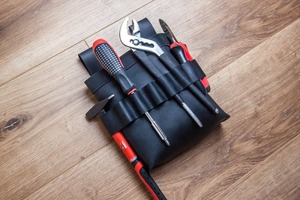 Custom 2026 Portable Leather <b>Tool</b> <b>Belt</b> With Pliers Screwdriver And Knife Slots For Electrician Use - Product Image 5
