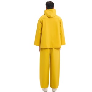 Custom Waterproof Rain Suit for Men & Women | <b>PVC</b>/Polyester Rainwear | Hooded Rain Jacket & <b>Pants</b> Set | - Product Image 4