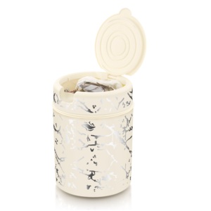 Premium Mini Tabletop Dustbin with Lid, Stylish <b>Plastic</b> Desk Waste Bin for Bathroom, Vanity, Office, <b>Kitchen</b> & Home Use - Product Image 2