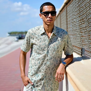 Chemise hawaïenne à manches courtes pour homme, impression numérique, séchage rapide, polyester, boutonnée - Product Image 3