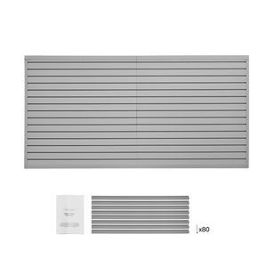 Panneau mural en PVC gris réglable facile à installer, 8 x 4 pieds, design modulaire, système de rangement mural pour garage - Product Image 1