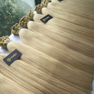 RUSA Extensions de cheveux humains vierges en vrac, blondes, vietnamiennes, Super Double Drawn, double trame machine, pointes pleines, I-Tip, 100g, 10-34 - Product Image 4