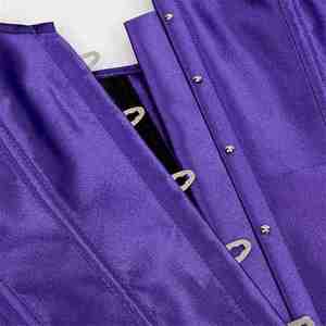 Corset classique noir personnalisé en cuir et toile, avec baleines en acier, gaine amincissante, débardeur sculptant, corsets non-tissés - Product Image 6