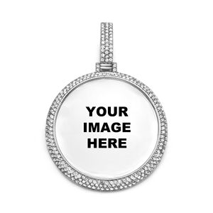 Pendentifs personnalisés D'VINS JEWELS, tendance, avec diamants de laboratoire VVS taille brillant, en or massif 18 carats, certifiés IGI, unisexe, cadeau idéal - Product Image 3