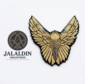 Handmade Embroidery Wholesale Custom Handmade Embroidery Bullion Wire <b>Badges</b> with Lace Decoration High Quality Fabric Washable - Product Image 1