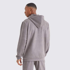 Sweat-shirt à fermeture éclair personnalisable pour homme, 100% coton, veste thermique d'hiver, polaire uni, logo imprimé numérique, sweat-shirts à capuche en tissu éponge - Product Image 4