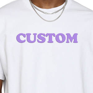 Custom <b>White</b> Cotton Bamboo Jersey O-Neck <b>Short</b> <b>Sleeve</b> Casual Heat-Transfer Breathable Anti-Wrinkle Oversized Regular T-<b>shirt</b> <b>Men</b> - Product Image 5