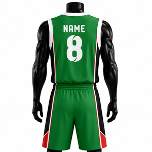 Ensemble d'uniformes personnalisés pour équipe de basketball |   Maillots respirants en polyester 100% sublimé, shorts à cordon de serrage |   T-shirts à bretelles en V |   Façade | - Product Image 5