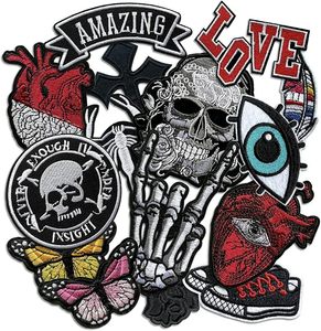 Parches Termoadhesivos Bordados Oscuros para Mochilas, Parches de Bandas de Rock para Chaquetas, Parches Geniales para Coser en la Ropa - Product Image 6