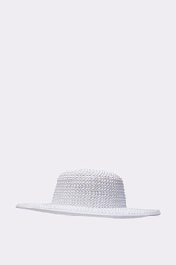 Sombrero de Ala Ancha con Adornos de Perlas Blancas, Accesorio de Fiesta de Lujo para Mujer, Moda Primavera Verano - Product Image 2