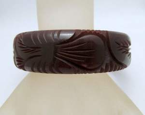 Bracelet en résine de haute qualité et design tendance, style vintage pour femmes, forme ronde lisse et grande taille - Product Image 3