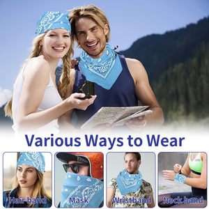 Bandana carrée en coton personnalisée style western, imprimé cachemire, vente en gros, foulard, cache-cou, OEM, ODM, fabricant, fournisseur - Product Image 1