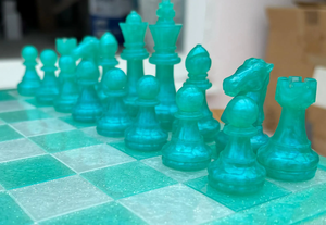 Juego de ajedrez de resina hecho a mano, caballero renacentista, juego de estrategia clásico recreativo, tablero de ajedrez de resina - Product Image 6