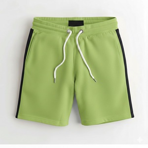 <b>Men</b>’s Cotton Fleece Casual <b>Shorts</b> Elastic Waist Private Label Gym & <b>Lounge</b> Wear Embroidered Logo <b>Shorts</b> - Product Image 3