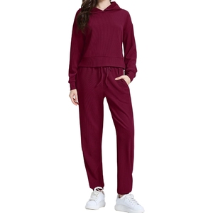 Survêtement d'hiver grande taille pour femme, de haute qualité, pour le jogging, décontracté, écologique, respirant, en polyester/coton, vente en gros - Product Image 1