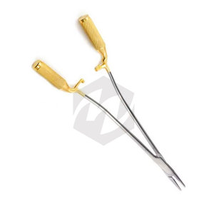 Portaagujas quirúrgico de liberación rápida para cromosomas con mordazas dentadas de carburo de tungsteno de acero inoxidable de alta calidad - Product Image 3