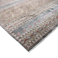 Handgeknüpfter Wollteppich Salbeigrün und Rostfarben Mehrfarbiges Geometrisches Muster Luxus Wohnzimmerteppich Waschbar Orientalisch