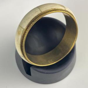 Juego de brazaletes bohemios de latón con incrustaciones de hueso, hechos a mano, pulseras llamativas - Product Image 3