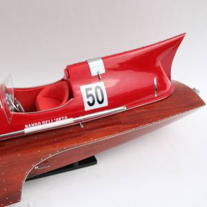Modèle de bateau rapide italien en bois fait main FER.RA.RI HYDROPLANE avec finition polie et peinte, grande taille - Product Image 4