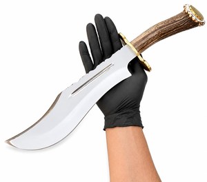 Cuchillo utilitario Drop Point con hoja de acero de Damasco y mango de madera, para supervivencia al aire libre, hoja recta, DIY, OEM - Product Image 2
