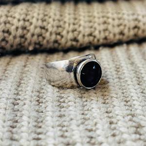Vintage <b>Garnet</b> Brass <b>Ring</b> <b>Silver</b> Plated Classic Wholesale <b>Ring</b> For Women - Product Image 3