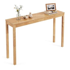 Consolle stretta in legno massello da 48 pollici per ingresso e divano, ideale per casa e magazzino - Product Image 1
