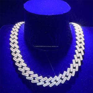 สร้อยคิวบาลิงค์แบบฝังเพชรโมอิสซาไนต์ เงินแท้ 925 สไตล์ฮิปฮอปสุดหรู - Product Image 6