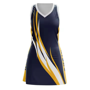 Tenue d'équipe de netball personnalisée, haute qualité, 100% polyester, légère, séchage rapide, respirante, logo et numéro personnalisés, style optimal - Product Image 3