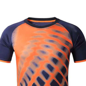 Men's Geometric Printed Raglan Sleeve T-<b>Shirt</b> Quick Dry Slim Fit Sporty O-Neck <b>100</b>% <b>Polyester</b> Knitted Sublimation Transfer Print - Product Image 3