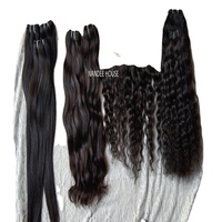 Extensions de cheveux naturels vierges Remy non traités Nandee House 100% avec bandes adhésives, double épaisseur, ondulation naturelle, légères et écologiques