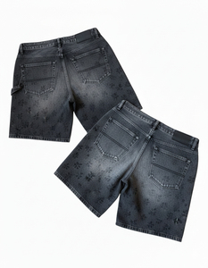 Fashion Streetwear <b>Mens</b> Baggy <b>Cargo</b> Shorts Hip Hop Multi Pockets Casual Skater Knee Length <b>Jogger</b> Denim Shorts Pants - Product Image 3