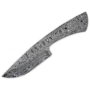 Couteau Burraq personnalisé fait main en acier Damas, lame vierge multifonctionnelle, motif goutte de pluie, 7,5 pouces, pour usage extérieur - Product Image 3