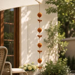 Chaîne de pluie en métal suspendue pour l'extérieur, pour la décoration de ferme - Product Image 2