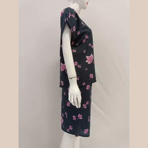 Ensemble short d'été en rayonne avec col en V Vêtements de nuit de style simple fermeture à cordon pour les parents qui allaitent - Product Image 3