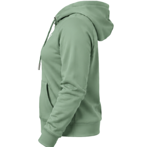 เสื้อฮู้ดดี้สีเขียวมิ้นท์สำหรับฤดูหนาว ผ้าหนา พิมพ์ลายโลโก้นกอินทรีสีขาว มีกระเป๋าจิงโจ้ เชือกผูกฮู้ด แขนยาว สไตล์ลำลอง - Product Image 6