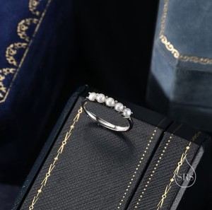 Anillo Infinito de Perlas de Agua Dulce Auténticas en Plata de Ley, Anillo de Perlas con Botón, Anillo de Eternidad de Perlas Reales, Talla Ajustable - Product Image 2