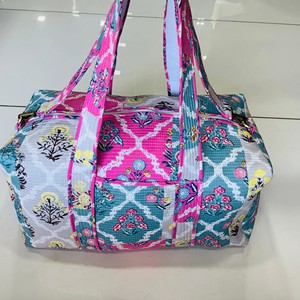 Sac de voyage matelassé à motif floral, grande capacité, fermeture éclair, sac fourre-tout pour femme - Product Image 6