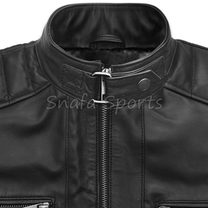 Ladies <b>Leather</b> <b>Jacket</b> For Women With Zipper Front <b>Long</b> Sleeve Stylish Fashion Outerwear Perfect For Autumn Daily Wear <b>Jackets</b> - Product Image 3