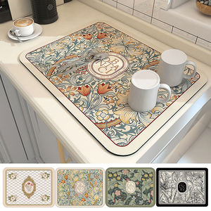 <b>Kitchen</b> Countertop Coffee Bar Draining <b>Mat</b> Water Absorbent Pad Diatomite Drying Dishes Eco-Friendly Custom Size Modern <b>Mat</b> - Product Image 4