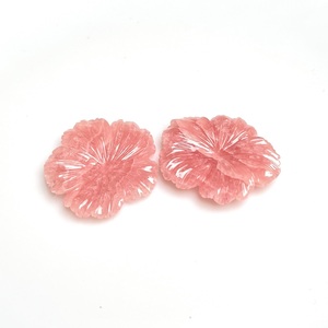 Cuarzo Rosa Natural al por Mayor, Flor Tallada a Mano, Gema Suelta, Cabujón Floral para Anillos, Colgantes, Pendientes y Joyería - Product Image 2
