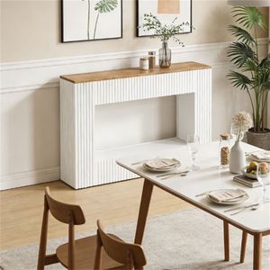 Wooden Main Control <b>Desk</b> <b>Console</b> <b>Table</b> with Storage Space Elegant Sofa <b>Table</b> and Foyer <b>Table</b> for Entrances - Product Image 2