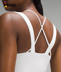 เสื้อชั้นในกีฬาโยคะคุณภาพสูงสำหรับผู้หญิง XEEP รุ่น XC-SB-102 แบบเรียบง่าย ระบายอากาศได้ดี สายปรับได้ แผ่นรองถอดออกได้ รองรับได้ดีเยี่ยม แห้งเร็ว - Product Image 4