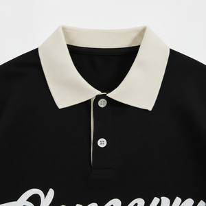 Chemise décontractée pour homme en coton uni, à manches courtes, respirante, avec broderie de lettres et logo frontal, coupe élégante - Product Image 3